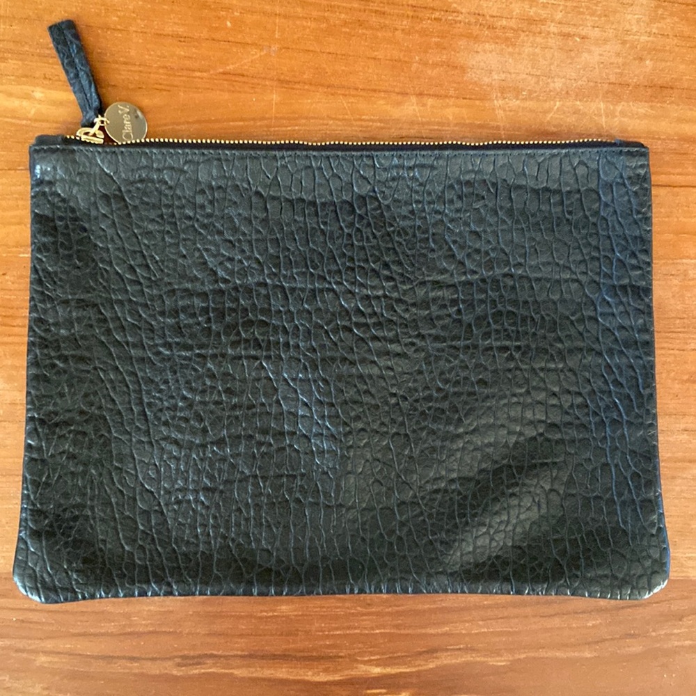 Clare V Leather Large Clutch🖤